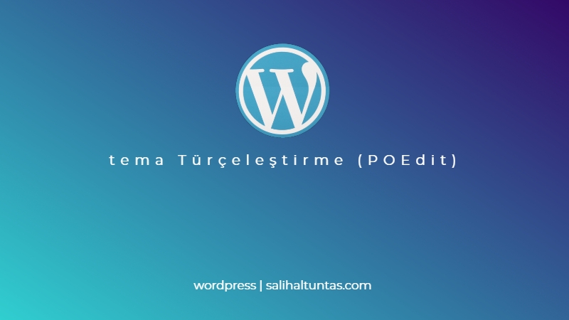 WordPress tema Türkçeleştirme (POEdit)