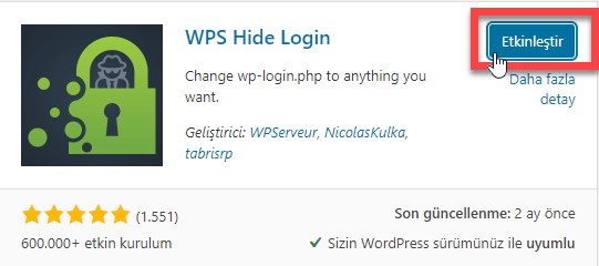 wp-admin ve wp-login.php değiştirme